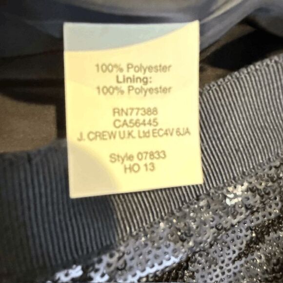 J. Crew Sequin Mini Skirt Navy Blue with Pockets Back Zipper Size 6 - Picture 7 of 11